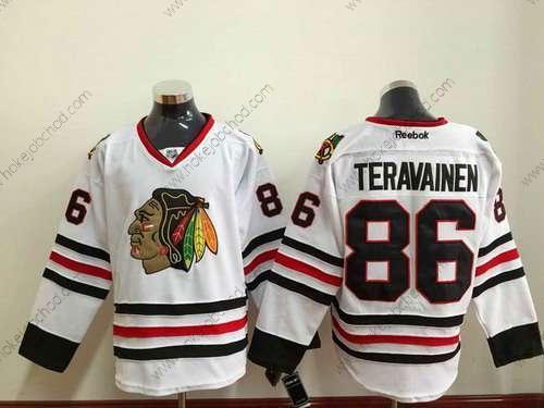 Muž Chicago Blackhawks #86 Teuvo Teravainen Bílý Dres