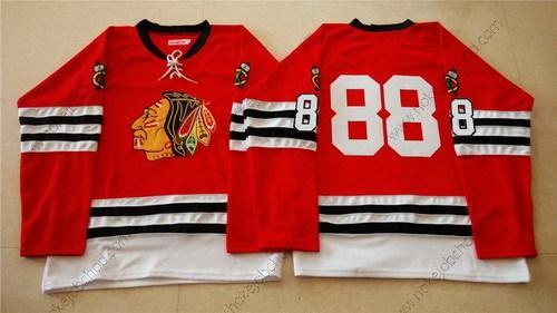 Muž Chicago Blackhawks #88 Patrick Kane 1960-61 Červené Vintage Dres