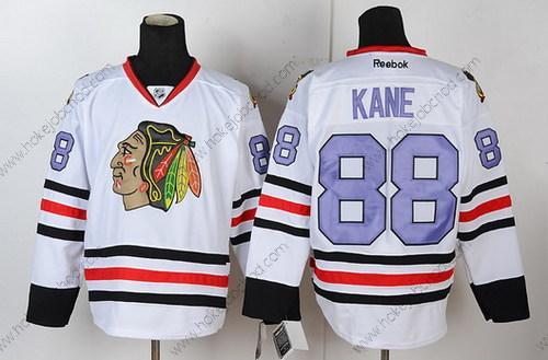 Muž Chicago Blackhawks #88 Patrick Kane Bílý With Nachový Dres