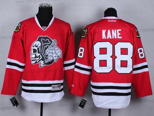 Muž Chicago Blackhawks #88 Patrick Kane Červené With Černá Skulls Dres