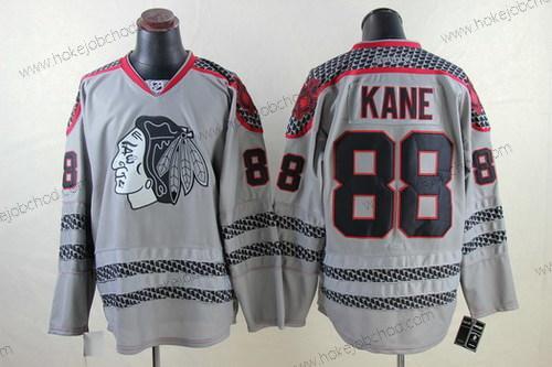 Muž Chicago Blackhawks #88 Patrick Kane Charcoal Šedá Dres