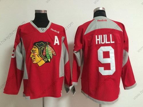 Muž Chicago Blackhawks #9 Bobby Hull 2014 Training Červené Dres