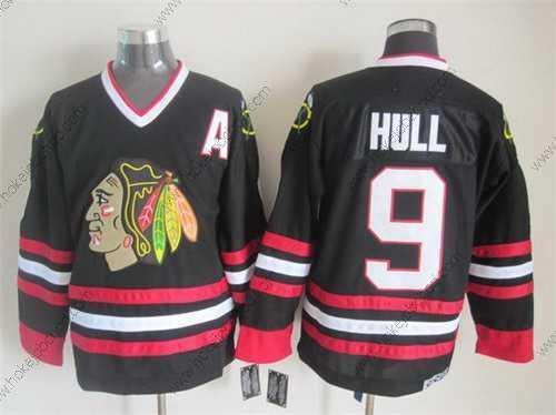 Muž Chicago Blackhawks #9 Bobby Hull Černá CCM Vintage Dres