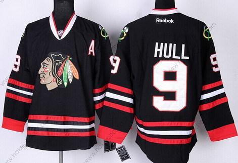 Muž Chicago Blackhawks #9 Bobby Hull Černá Dres