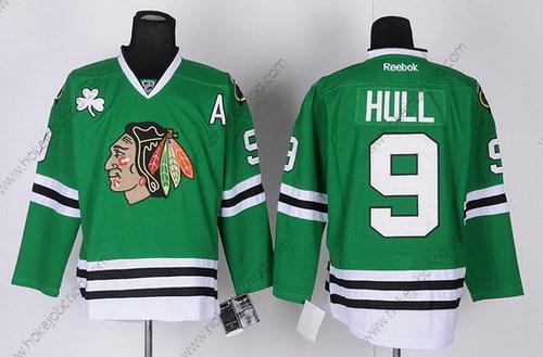 Muž Chicago Blackhawks #9 Bobby Hull Zelená Dres