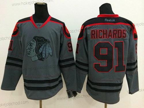 Muž Chicago Blackhawks #91 Brad Richards Charcoal Šedá Dres