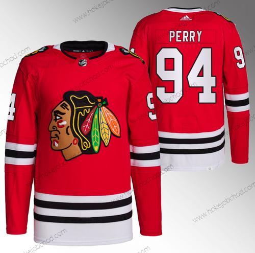 Muž Chicago Blackhawks #94 Corey Perry Červené Sešitý Hokejový Dres