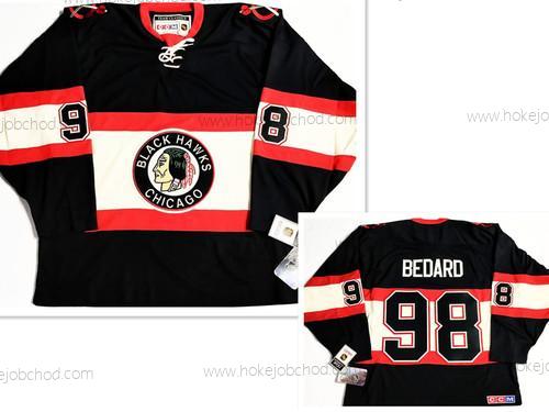 Muž Chicago Blackhawks #98 Connor Bedard CCM Klasický NHL Černá Licensed Hokejový Dres