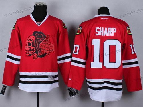 Muž Chicago Blackhawks Červené #10 Patrick Sharp With Skulls Dres