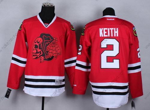 Muž Chicago Blackhawks Červené #2 Duncan Keith With Skulls Dres