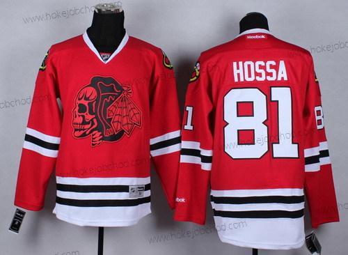 Muž Chicago Blackhawks Červené #81 Marian Hossa With Skulls Dres