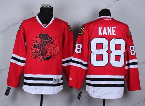 Muž Chicago Blackhawks Červené #88 Patrick Kane With Skulls Dres