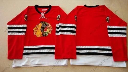 Muž Chicago Blackhawks Prázdný 1960-61 Červené Vintage Dres