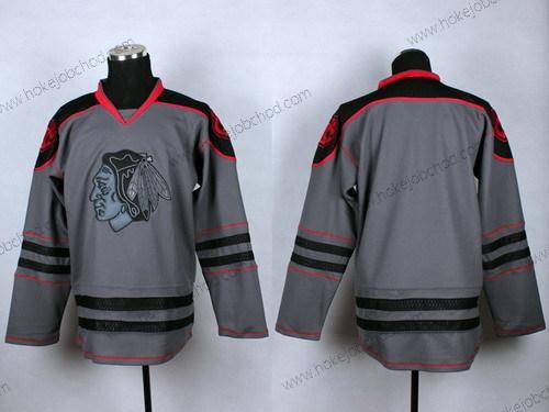 Muž Chicago Blackhawks Prázdný Charcoal Šedá Dres