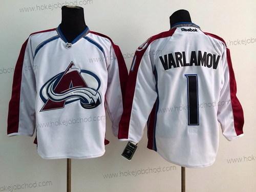 Muž Colorado Avalanche #1 Semyon Varlamov Bílý Dres