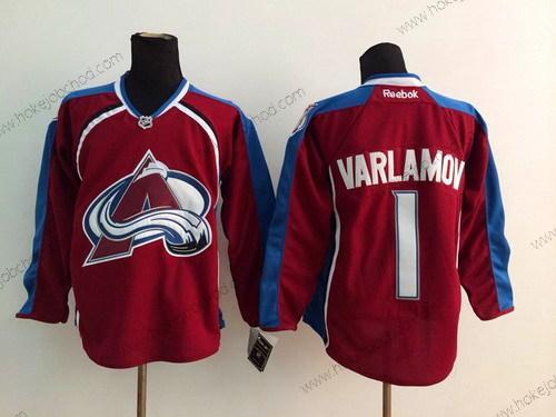 Muž Colorado Avalanche #1 Semyon Varlamov Červené Dres