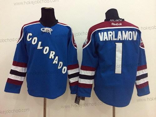 Muž Colorado Avalanche #1 Semyon Varlamov Modrý Alternativní Dres