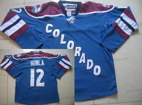 Muž Colorado Avalanche #12 Jarome Iginla Modrý Alternativní Dres