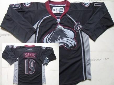 Muž Colorado Avalanche #19 Joe Sakic Černá Ice Dres