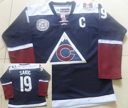 Muž Colorado Avalanche #19 Joe Sakic Reebok Námořnictvo Modrý 20Th Náhradní Premier Dres