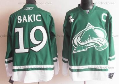 Muž Colorado Avalanche #19 Joe Sakic St. Patrick’S Day Zelená Dres