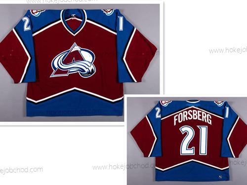 Muž Colorado Avalanche #21 Peter Forsberg Červené Dres