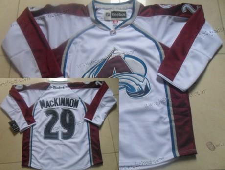 Muž Colorado Avalanche #29 Nathan Mackinnon Bílý Dres