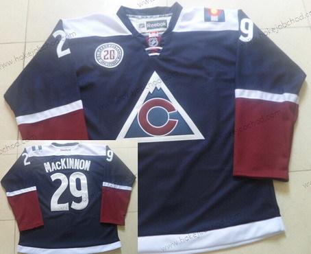 Muž Colorado Avalanche #29 Nathan Mackinnon Reebok Námořnictvo Modrý 20Th Náhradní Premier Dres