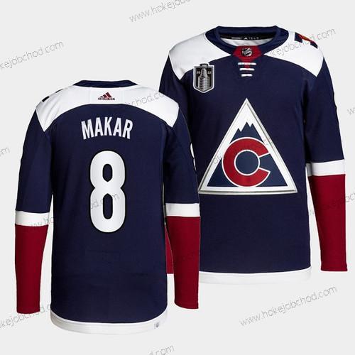 Muž Colorado Avalanche #8 Cale Makar Námořnictvo 2022 Stanley Cup Final Patch Sešitý Dres