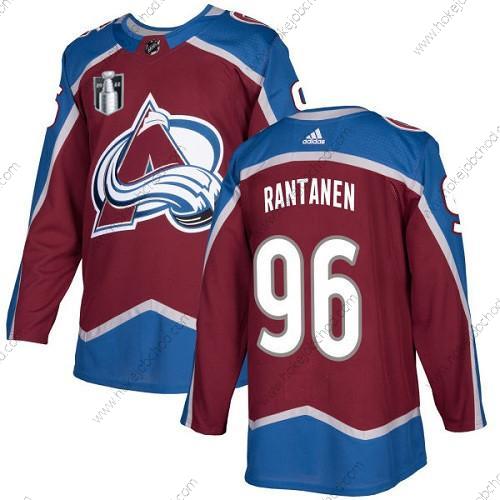 Muž Colorado Avalanche #96 Mikko Rantanen 2022 Červené Stanley Cup Final Patch Sešitý Dres