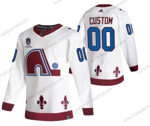 Muž Colorado Avalanche Přizpůsobené Avtive Hráč 2022 Bílý Stanley Cup Champions Patch Sešitý Dres