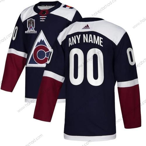 Muž Colorado Avalanche Přizpůsobené Avtive Hráč 2022 Námořnictvo Stanley Cup Champions Patch Sešitý Dres