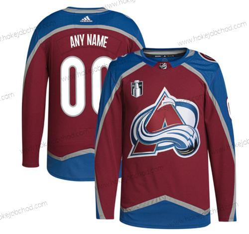 Muž Colorado Avalanche Přizpůsobené Červené 2022 Stanley Cup Final Patch Sešitý Dres