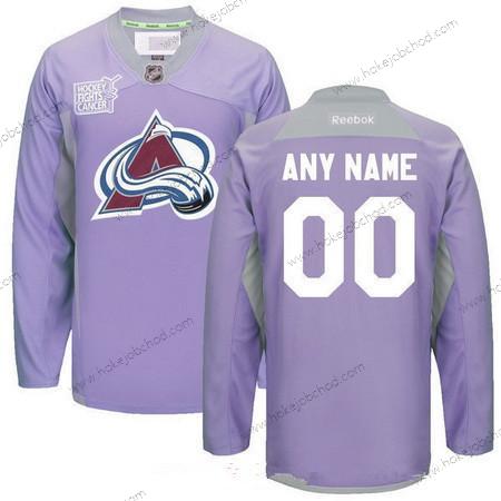 Muž Colorado Avalanche Přizpůsobené Nachový Růžový Reebok Hokejový Bojuje proti rakovině Tréninkový Dres