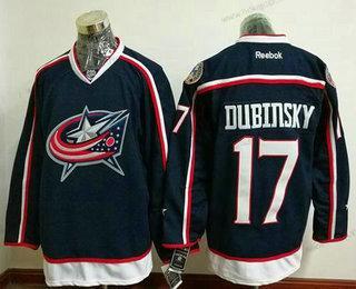 Muž Columbus Blue Jackets #17 Brandon Dubinsky Námořnictvo Modrý Domácí Sešitý NHL Reebok Hokejový Dres