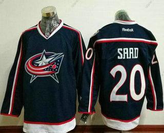 Muž Columbus Blue Jackets #20 Brandon Saad Námořnictvo Modrý Domácí Sešitý NHL Reebok Hokejový Dres