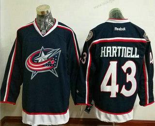 Muž Columbus Blue Jackets #43 Scott Hartnell Námořnictvo Modrý Domácí Sešitý NHL Reebok Hokejový Dres