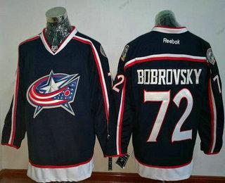 Muž Columbus Blue Jackets #72 Sergei Bobrovsky Námořnictvo Modrý Domácí Sešitý NHL Reebok Hokejový Dres