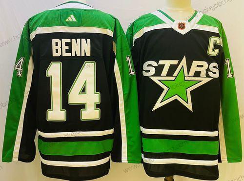 Muž Dallas Stars #14 Jamie Benn Černá 2022-23 Obrácený Retro Sešitý Dres