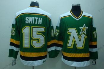 Muž Dallas Stars #15 Bobby Smith Zelená Retro CCM Dres