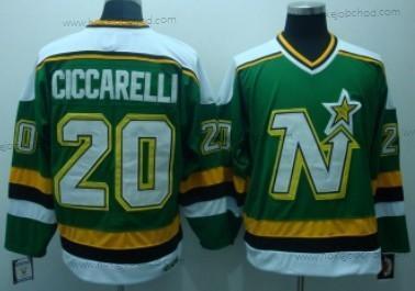 Muž Dallas Stars #20 Dino Ciccarelli Zelená Retro CCM Dres