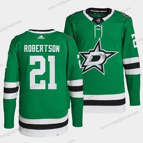 Muž Dallas Stars #21 Jason Robertson Zelená Sešitý Dres