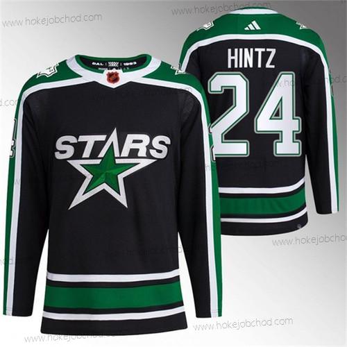 Muž Dallas Stars #24 Roope Hintz Černá 2022-23 Obrácený Retro Sešitý Dres