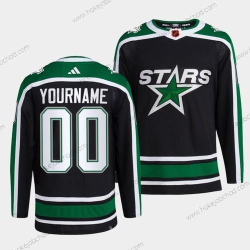 Muž Dallas Stars Přizpůsobené Active Hráč 2022 Černá Obrácený Retro 2.0 Sešitý Dres