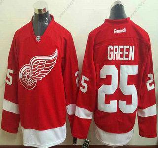 Muž Detroit Red Wings #25 Mike Zelená Červené Dres