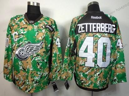 Muž Detroit Red Wings #40 Henrik Zetterberg 2014 Camo Dres