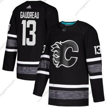 Muž Flames #13 Johnny Gaudreau Černá Autentické 2019 All-Star Sešitý Hokejový Dres