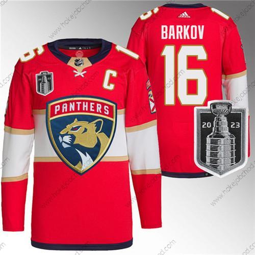 Muž Florida Panthers #16 Aleksander Barkov Červené 2023 Stanley Cup Final Sešitý Dres