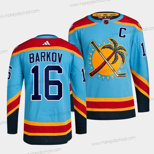 Muž Florida Panthers #16 Aleksander Barkov Modrý 2022 Obrácený Retro Sešitý Dres