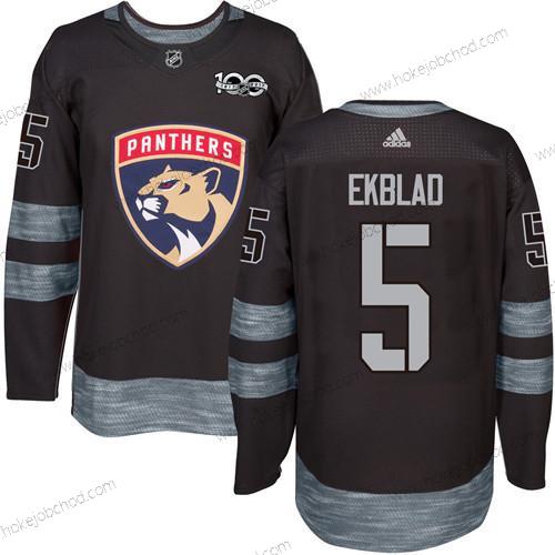 Muž Florida Panthers #5 Aaron Ekblad Černá 1917-2017 100th Výročí Sešitý NHL Dres